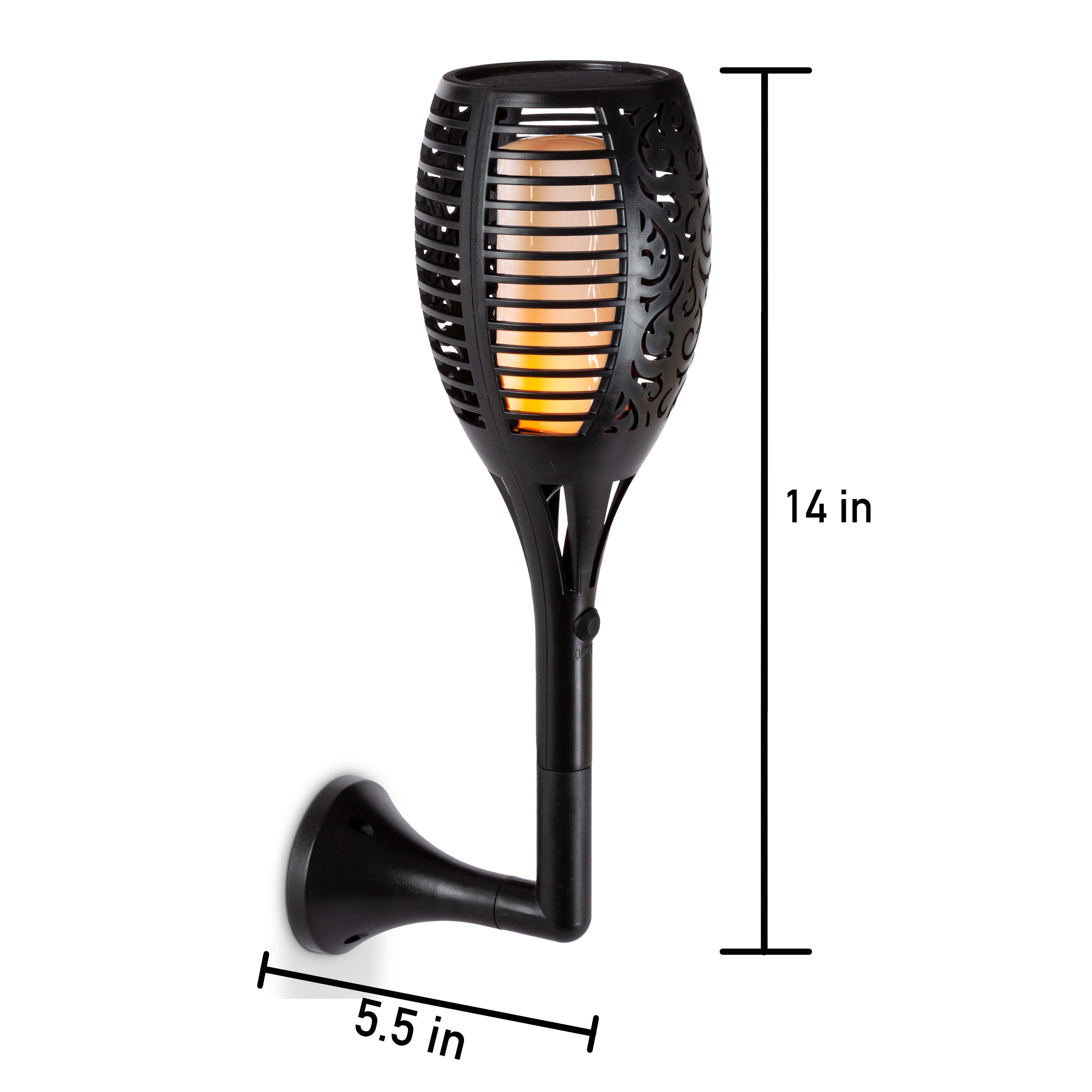 30.7 Inch Outdoor Solar LED Tiki Torch Lantern